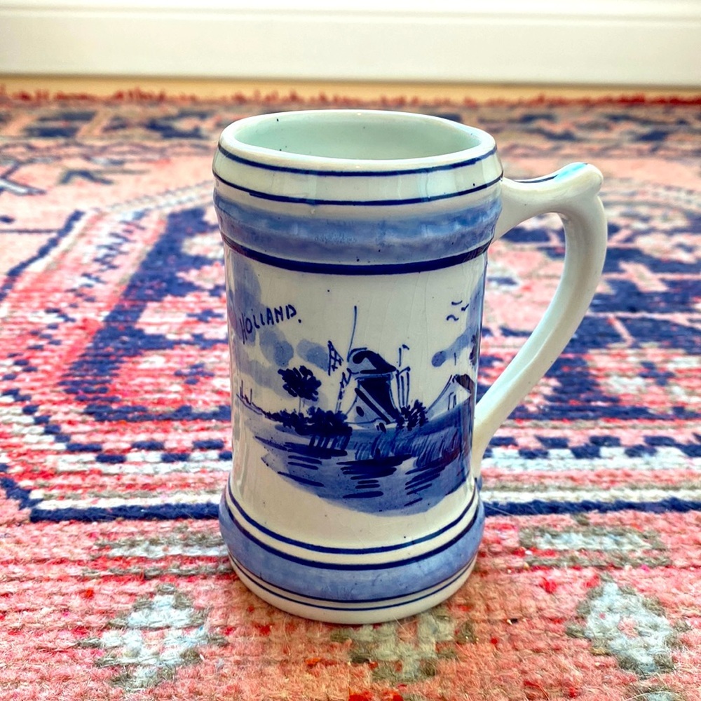 3 For $25 Delft Holland Blue Handpainted  Small Mug